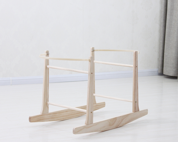 OEM Solid Pine Wood Rocking Moses Basket Stand Manufacturer