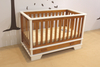 Two-tone Crib And Changing Table Set Baby Furniture